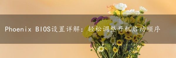 Phoenix BIOS设置详解：轻松调整开机启动顺序