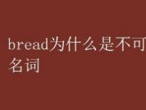 bread是不可数名词，别再纠结于它的可数性了