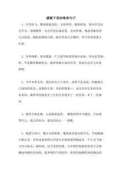下雪句子表达心情短语：精选优美词句，带你领略雪中之美与心境